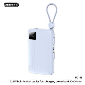 [SG In stock]Remax 3C Power Bank 10000mAh 22.5W 20W Fast Charging Powerbank Dual-Cable Portable Charger (CCC Certified)