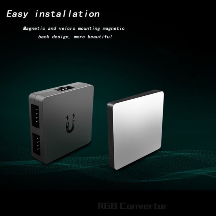 DEEPCOOL RGB Convertor 5V 3PIN ARGB to 12V 4PIN RGB Transfer Hub SATA ...