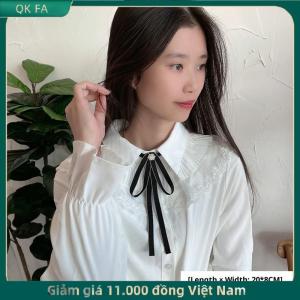 QK FA ✨ 1Pcs Anh Hàn Quốc Cao Đẳng Phong Cách Handmade Ribbon Đen Bowtie Pins Nhỏ Bow Tie Cho Phụ Nữ Của Cô Gái Ngân Hàng Trắng Áo Sơ Mi Cổ Áo Hoa