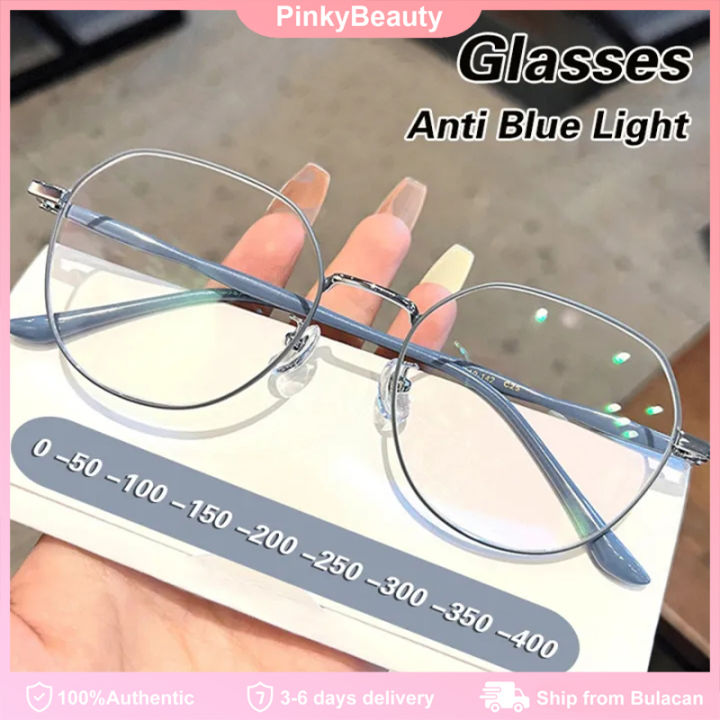 Anti Blue Eyeglasses Korean Retro Round Anti Radiation Glasses Metal Frame  Eyeglasses For Women/Men Lazada PH