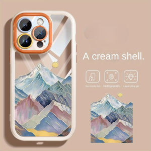 Cream colored case design for iPhone 17 16 15 14 13 12 11 Pro/Max/Plus shockproof and drop resistant back cover
