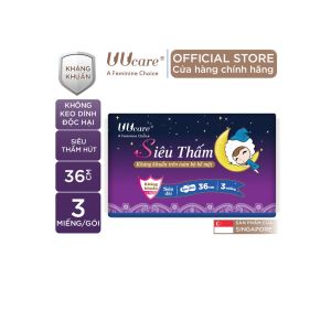 Băng vệ sinh UUcare Young Girl ban đêm 36cm ( 3 miếng / gói )