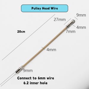 HELUVK เชื่อมต่อกับสายไฟขนาด 6 มม. หัวเชื่อมต่อสายดึง ช่างไฟฟ้า เครื่องมือ คาร์บอนสตีล ที่ร้อยสายไฟแบบยืดหยุ่น ทนทาน ชุดอุปกรณ์ดึงสายเคเบิล ชุดเครื่องมือช่วยดึงสายเคเบิลอย่างรวดเร็ว