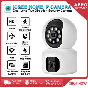ICSEE XM R11 Dual Lens CCTV Camera HD 1080P Wifi Motion Detection Night Vision indoor two way audio security cctv