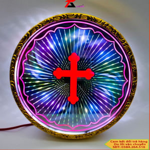 Đèn Hào quang thiên chúa nhiều kích thước đèn hào quang Mẹ Maria đèn bàn thờ Thiên Chúa đèn bàn thờ đạo Công Giáo