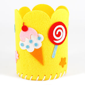 Kids handmade DIY pencil case Pen Holder EVA Foam sticker Paste Education Kits