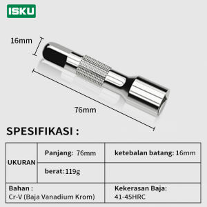 ISKU Extension Bar 10" Murah Pemanjang Kunci Sok 250mm Panjang Sambungan Sok /Adaptor Extention Bar