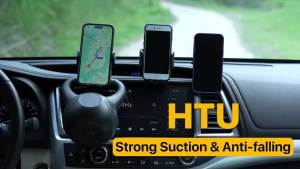 Upgraded Strongest Suction Car Phone Holder Bendable Arm Block View Rotatable Cellphone Mount for Dashboard Windshield Vent Cradle Stand for iPhone 17 16 15 14 13 12 Pro Max (Black)