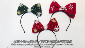 Điều chỉnh elastics sequined bờm tóc lễ kỷ niệm giáng sinh headbands cho lễ kỷ niệm giáng sinh và các cuộc tụ họp