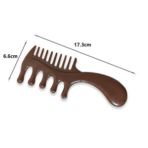 หวีขุดกัวซาเส้นเมอริเดียนแบบพกพาหวีนวดฟันสองด้านกว้างดีอุปกรณ์หวีช่างผมป้องกันไฟฟ้าสถิตย์