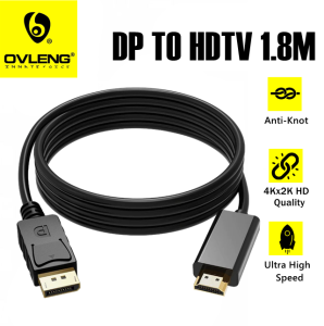 DP to HDMI Male Converter Audio Video Cable Plug and Play for PC 4Kx2K 1.8m
