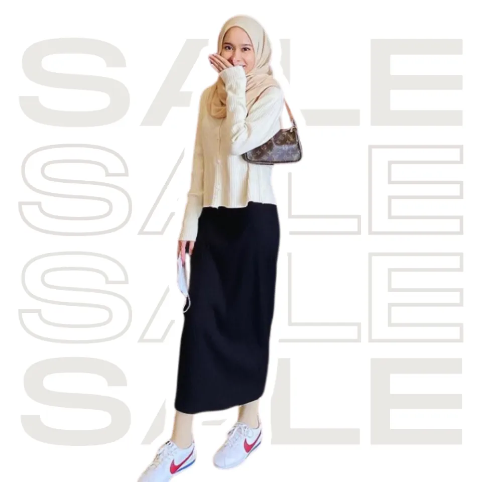 Elora Outfit Set Wanita Hijab Bawahan Rok Span Basic Panjang