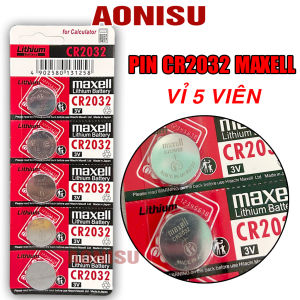 Pin Cr2032 / Cr2025 / Cr2016 Panasonic và Maxcell VỈ 5 VIÊN -  Pin Cmos Cúc Áo Khuy Áo Nút Áo Dùng Cho Đồng Hồ Đeo Tay Máy Đo Đường Huyết Laptop PC Đồ Chơi Điện Tử Máy Ảnh Chìa Khoá Điện Tử - AONISU
