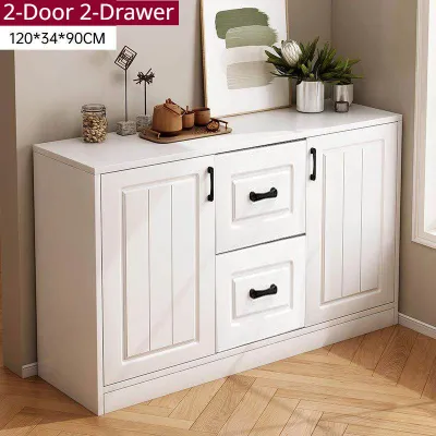 KEKEE Dining Cabinet Sideboard Storage Cabinet Shoe Rack Multi-functional Modern Striped Livingroom Dinding Penerima Lemari Kayu Ruang Tamu 储物柜