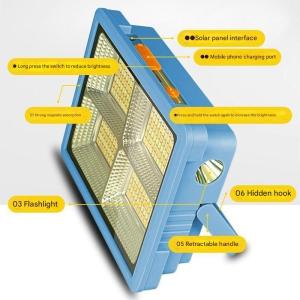 Outdoor Solar LED Spotlight Camping Light 4 Modes Powered USB Rechargeable Waterproof Solar Panel