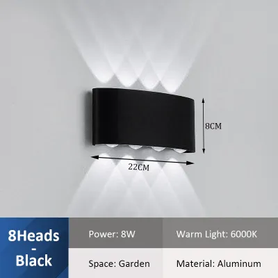[Warm Light] TOMAX 1 Year Warranty Outdoor IP54 Waterproof Led Wall Lamp Outdoor Balcony Spotlight European Style Outdoor Wall Sconce Waterproof Spotlight