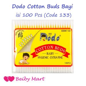 DODO Baby Cotton Buds Extra Fine - Pelarut Acak Bebas Paraben Kemasan 100 pcs