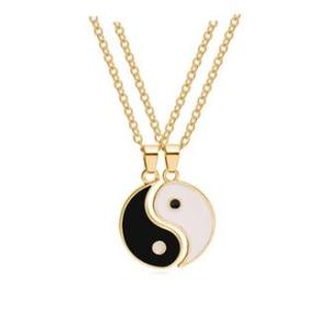 2pcs Couple Bracelet Friendship Best Friend Bracelets Yin Yang Tai Chi Necklace Bracelet Jewelry Set