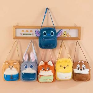 WLVYH Cartoon Design Crossbody Bag Nick Judy Plush Material Plush Bag Kawaii Funny Pattern Mobile Phone Bag Anime Theme