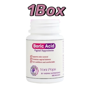 100% Boric Acid Vaginal Suppositories For Vaginal Yeast Infection For Bacterial Vaginosis 30PCS