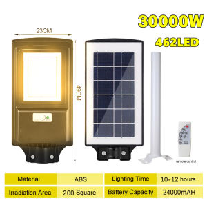 KUCHVZ Solar Lights Outdoor Waterproof Warm White Solar Light 3000W Solar Motion Sensor Light Security Waterproof Solar Street Light for Yard Fence Garden Patio Front Door Shed Deck Path