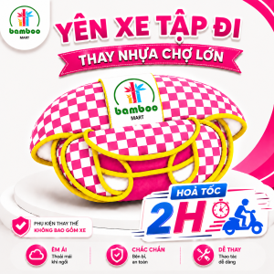 Yên Xe Tập Đi Thay Thế Nhựa Chợ Lớn – Êm Ái Dễ Lắp Tiết Kiệm Chi Phí Cho Gia Đình - Màu Hồng