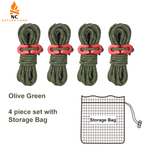 Nature Camp Camping Rope 3.5 Meter Reflective Tent Ropes Flysheet Wind Rope Paracord Guyline Adjuster Tali Khemah