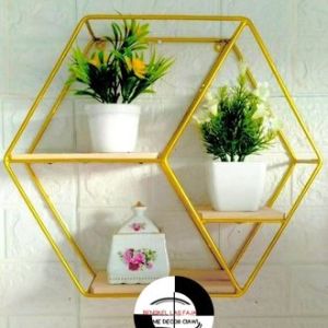 Rak dinding hexagonal hiasan ruang tamu kamar tidur dekorasi dinding rumah
