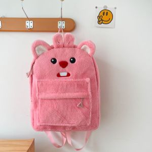 Balo Loopy size lớn chất lông siêu mền mịn Balo đeo vai đi học Hải Ly dễ thương _ TingTing