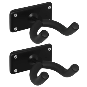 PLAYOU  Guitar hook Guitar holder Guitar wall mount  for Electric Acoustic Bass Black Metal Square Holder Hangers (1PCS)