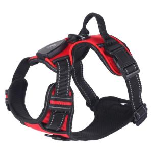 Mèo Ngực Trở Lại Khai Thác Phát Sáng Độ dài có thể điều chỉnh dây dắt thú cưng Chó mèo chó Đèn Led vòng cổ yếm ba lỗ đồ dùng cho mèo dây dắt thú cưng Vành Đai