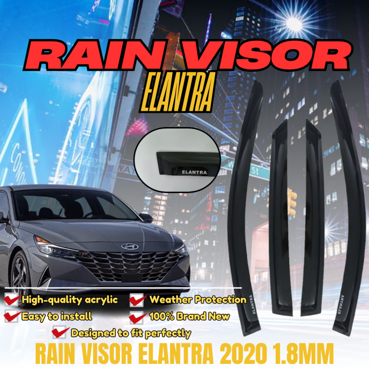 GECA%20RAIN%20VISOR%20ELANTRA%202020%20BLACK%201.8MM%20(11701)%20-%20Image%203