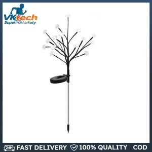 Outdoor Solar Garden Lights 2 Pack LED Flower-Shaped Lawn Lights Waterproof for Yard Garden Decor