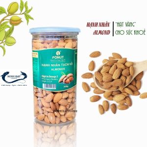 Hạnh nhân Tách vỏ tự nhiên Mỹ FONUT hạt to không hôi dầu - Nhân Hạnh Nhân tươi Mỹ 500gram