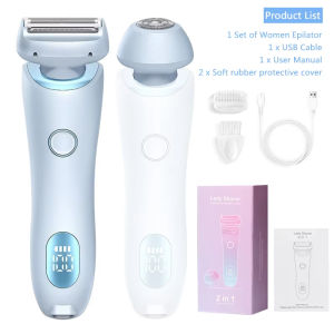 Hengfa Lina Painless Hair Removal Epilator USB Rechargeable Trimmer Women Body Razor Face Leg Armpit Bikini Hand Pubic Shaver Hair Remover