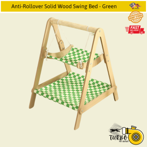 Anti-Rollover Solid Wood Swing Bed For Pet / Cat Hammock / Double Deck