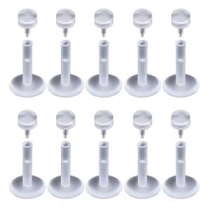 10x rõ ràng UV linh hoạt bóng nhựa mica khuyên môi tragus Bông tai sụn Stud Barbell piercing quà tặng 6/8/10/12mm