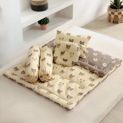 NAFA BABY - Bedcover Set Bayi Bantal dan Guling | Selimut Alas Tidur Bayi Katun Free Tas Penyimpanan