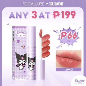 Focallure X Sanrio#CakeInJoy Sensational Shiny Matte Lip Tint Lipstick Nature Glossy Non-sticky High pigment Moisture Non-clumping