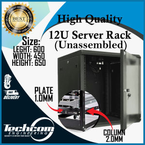 TC-12U-600G / 12U Wall-Mount Server Rack/Network Cabinet/CCTV & Office Equipment Storage (Unassembled)