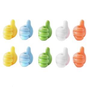 Easy to Install Car Eyewear Holders Thumb Hook set PVC Car Hook Functional Car Gadgets for Eyewear & Cable Organization