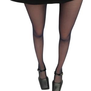 Womens Semi Opaque Thin Elastic Footed Pantyhose 90s Aesthetic Sweet Candy Colored Sheer Tights Leggings Stockings