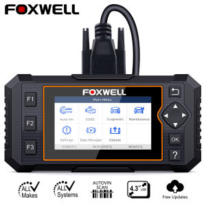 2024 FOXWELL NT624 Elite OBD2 Scanner All Systems Diagnostic Scan Tool 5 Resets Car Diagnostic Scanner for All Cars ABS Bleeding/EPB/Oil Reset/Throttle Reset/SAS Calibration Free Update Car Scanner