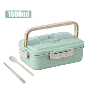 RL 1Layer Lunch Box Assurance Wheat Straw Material Eco-Freindly Lunch Box with Utensils COD