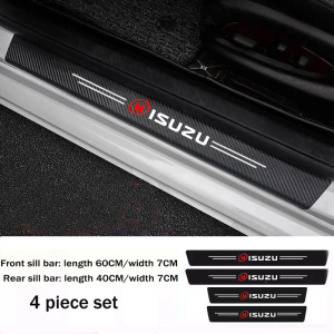ชายบันไดรถยนต์ สติกเกอร์คาร์บอน ป้องกันรอยขีดข่วน กันน้ำได้ ใช้งานได้ทุกประตูรถ