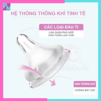 Núm vú cổ rộng Kichi Moyuum Núm ti sử dụng cho bình sữa cổ rộng núm vú siêu mềm chống sặc chống đầy hơi cho bé (không BPA