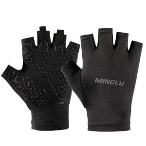 FIGHTINPC 1 Pair Light Weight Half Finger Cycling Gloves Padded Anti-Slip Fitness Fingerless Gloves Gamers Esports Shock-Absorbing Cycling Gloves Road Bike
