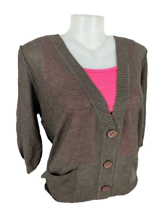 RM korean style 3/4 sleeve knitted cardigan blazer for women,fit