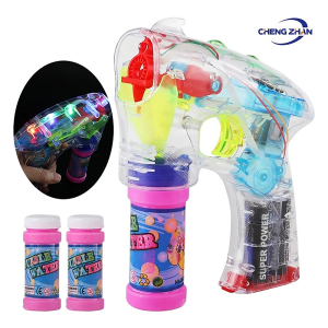 Mainan Pistol Air Sabun Automatik Bubble Gun Toys With LED Lights Toy For Kids and Children (Battery Included)