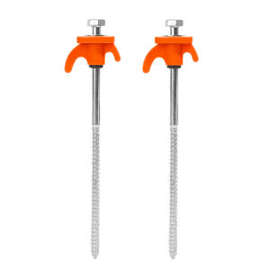 10PCS Metal Tent Spikes Camping Pegs Drill in Ground Anchors Heavy Duty Spiral Screw with Hex Socket Stakes Camping Stakes